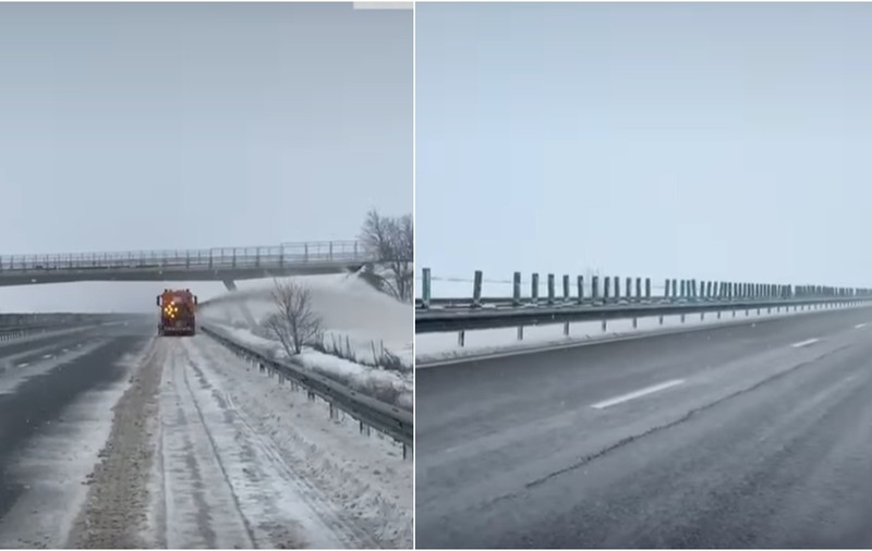 Starea drumurilor naționale din România, afectate de ninsori. Lista zonelor unde se circulă cu dificultate