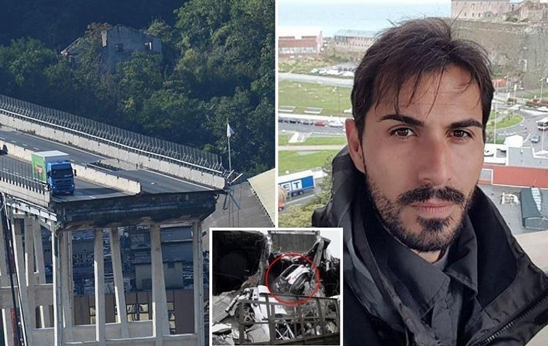 Portarul Davide Capello a supraviețuit miraculos tragediei de la Genova, deși mașina lui s-a prăbușit 30 de metri! ”Am crezut că sunt într-un film”