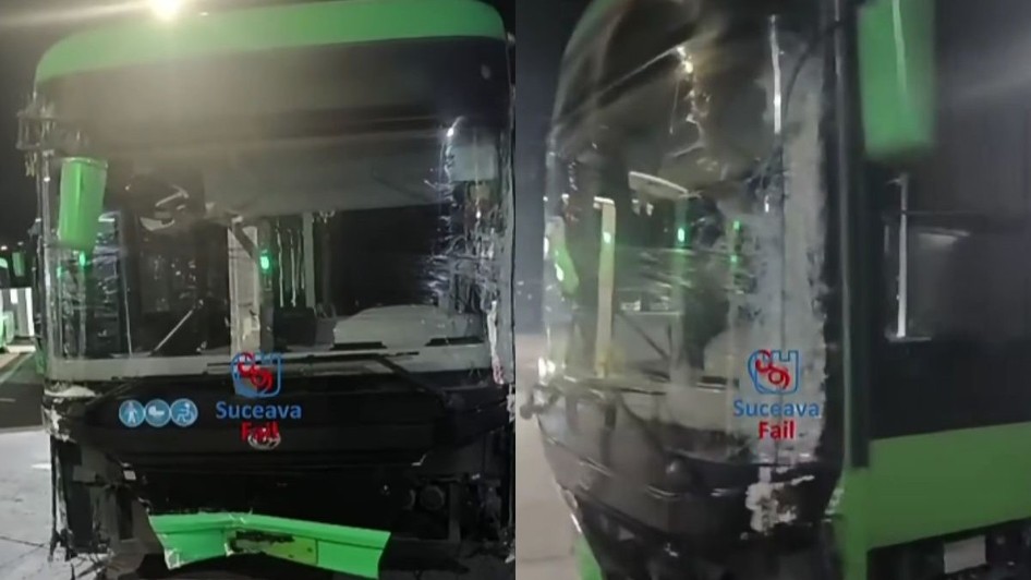 Șofer de autobuz din Suceava, reangajat de instanță după ce a fost concediat pentru alcool, a provocat un accident grav Era din nou beat la volan. Sursă foto:Captură video Facebook /Suceava Fail.