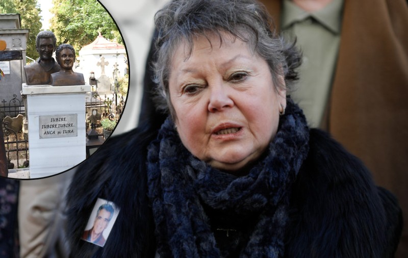 Primele imagini de la înmormântarea Ancăi Pandrea. Sora actriței a fost adusă în scaun cu rotile