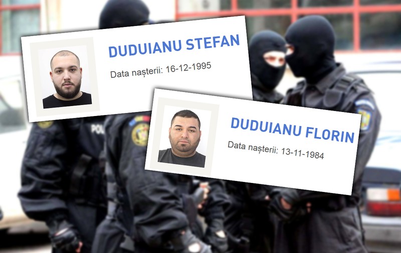 Doi membri ai Clanului Duduianu au fost dați în urmărire generală pentru tâlhărie și șantaj