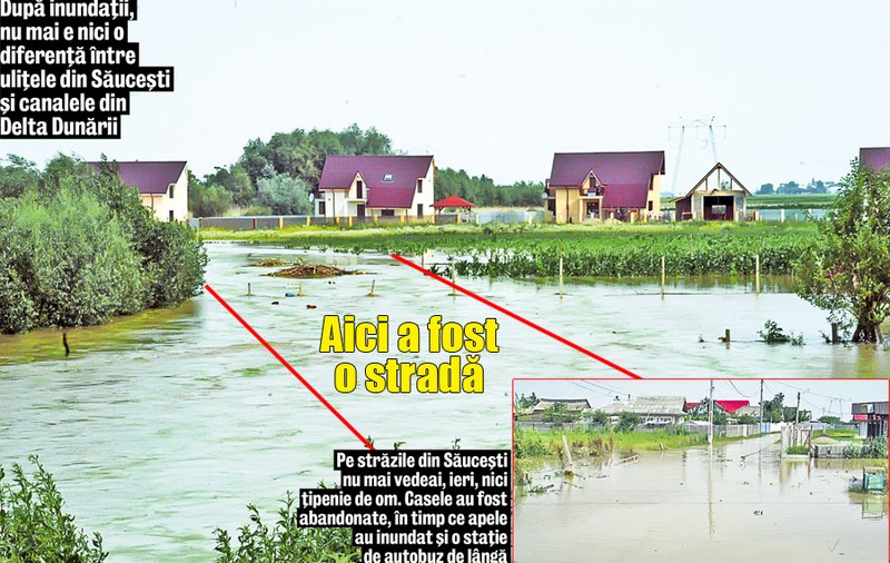Peste 2.000 de oameni din Săuceşti, Bacău, au fost evacuaţi