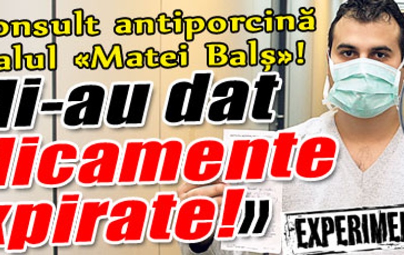 Reporterul Libertăţii, consultat la «Matei Balş»:«Mi-au dat Tamiflu, fără să-mi facă testul»