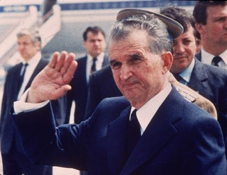 Romania's leader Nicolae Ceausescu waves to the crowds as he receives Soviet leader Mikhail Gorbachev at Bucharest airport in May 1987.,Image: 569888644, License: Rights-managed, Restrictions: This content is intended for editorial use only. For other uses, additional clearances may be required. [[19870500]], Model Release: no, Pictured: NICOLAE CEAUSESCU