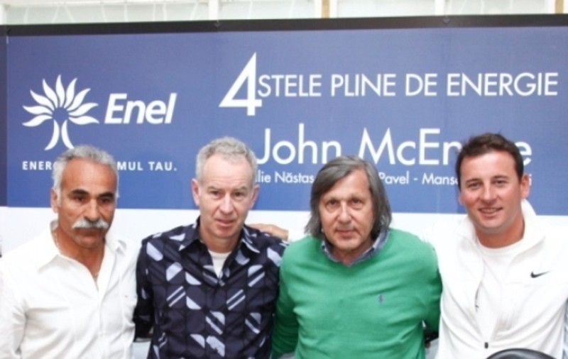 Legendele tenisului John McEnroe şi Ilie Năstase fac spectacol la București