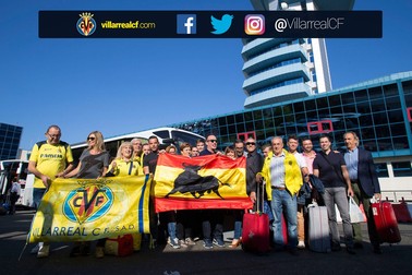 Fanii echipei Villarreal au venit dotați cu steaguri la București
