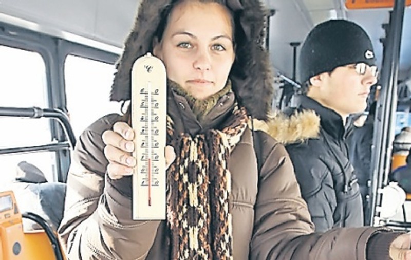 Brrr! Ce frig e în autobuz!