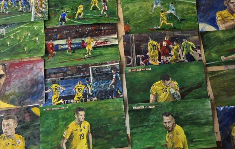 EURO 2024. Tricourile echipei României de la meciul cu Ucraina şi portretele pictate ale fotbaliștilor, într-o licitaţie caritabilă | VIDEO