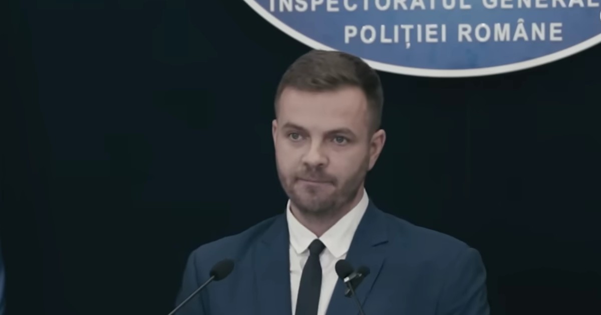 Purtătorul de cuvânt al Poliției Române, Georgian Drăgan. Foto Captură video