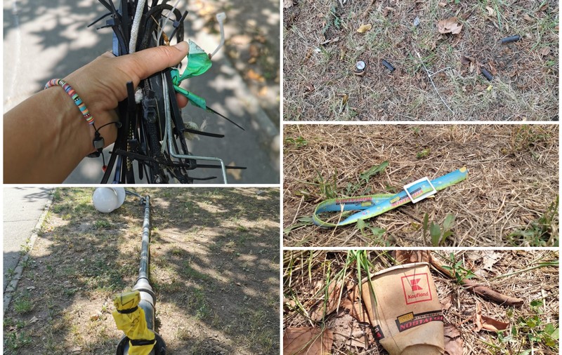 Cum arată Parcul Izvor la două luni după Festivalul Nostalgia: gunoi, șoricei de plastic și stâlpi doborâți - FOTO