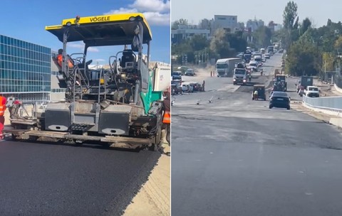 Lucrări de asfaltare între Lotul 3 Afumați (DN2) - Pantelimon (DN3)
