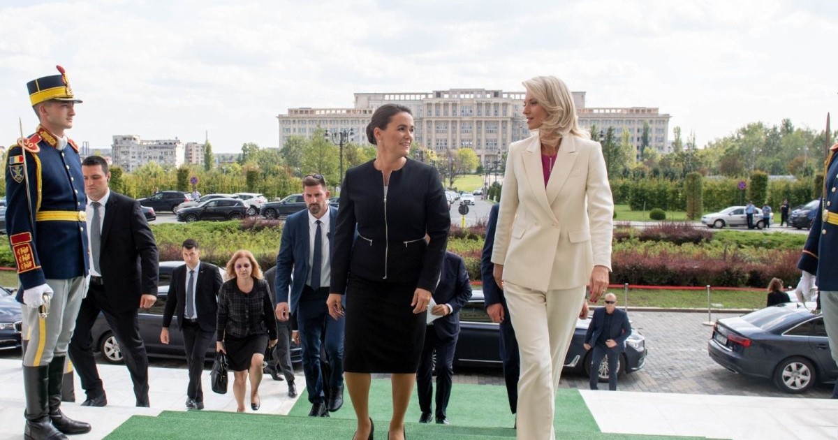 Katalin Novak, la Parlament, in discutiile cu presedinta Senatului, Alina Gorghiu: Ungaria susține aderarea României la Schengen. Foto: Senatul Romaniei