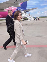 Maia Sandu călătorește cu low-cost-ul