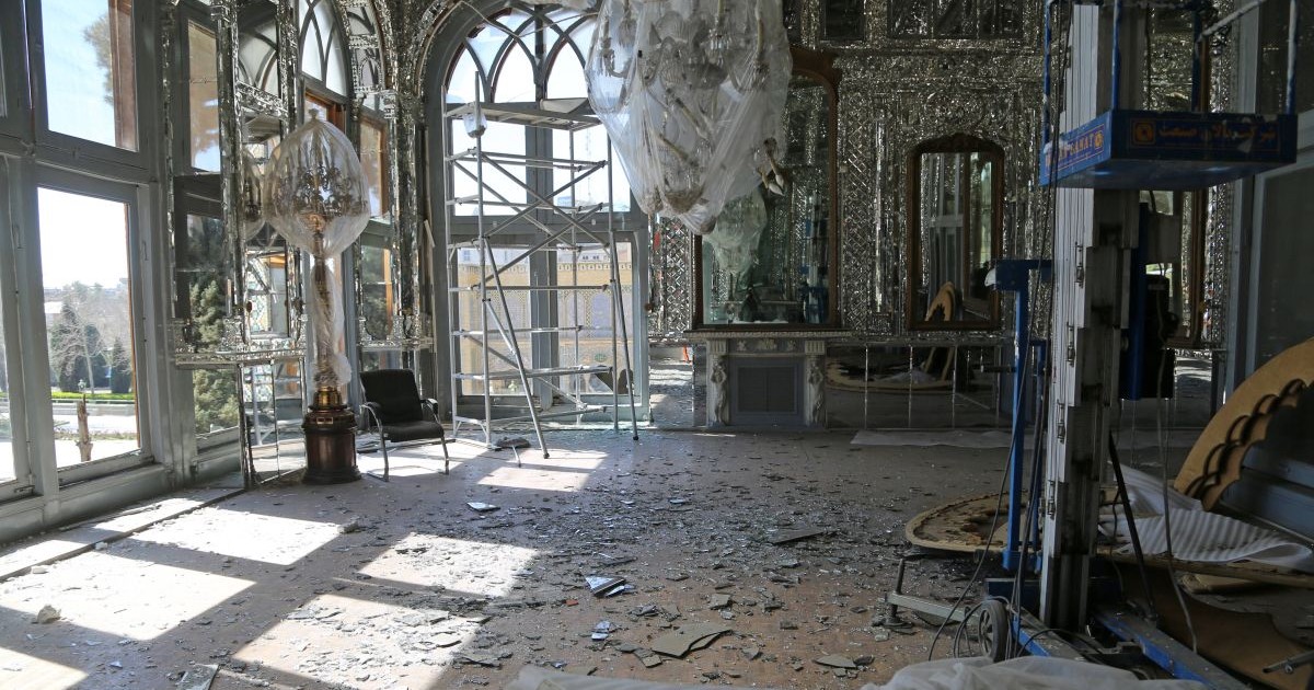 Daune aduse Palatului Golestan din Teheran, inclus în Patrimoniul Mondial UNESCO, după atacurile americano-israeliene, Teheran, Iran, 3 martie 2026