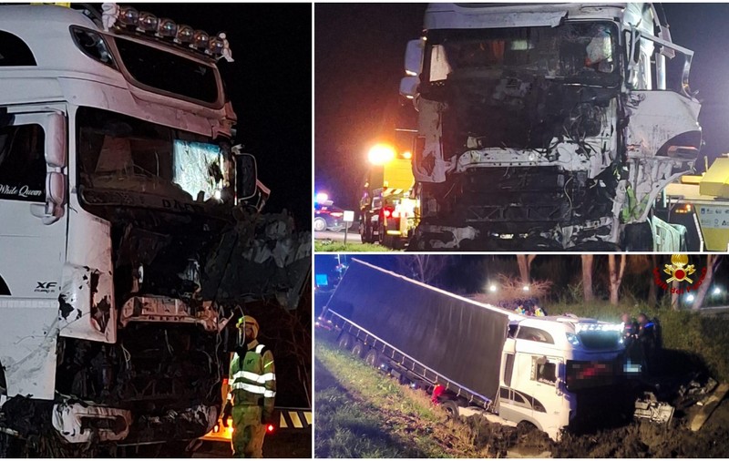 Șofer român de TIR mort, străpuns de semnul de circulație pe care l-a lovit și care a zburat apoi prin parbriz, pe o șosea din Italia