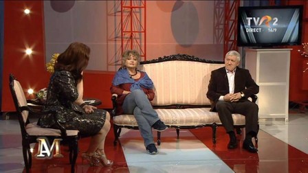 Diana Lupescu, alături de soțul ei, Mircea Diaconu, la emisiunea pe care Corina Dănilă o prezintă la TVR