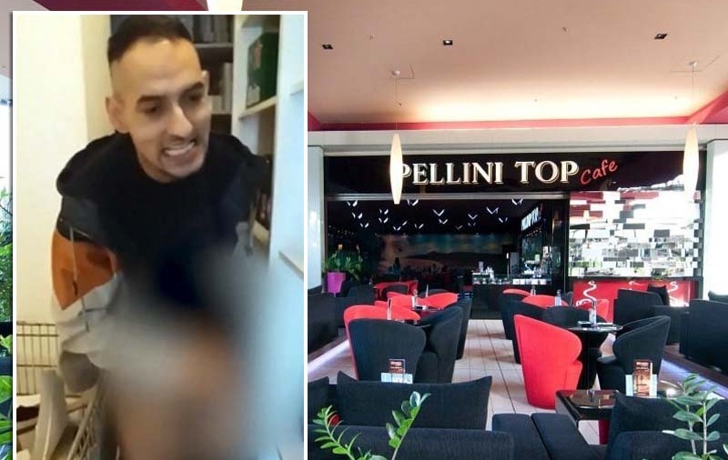 Scene șocante într-o cafenea din Oradea. Un client a fost pus să se dezbrace și să se "joace" cu produsele din rafturi