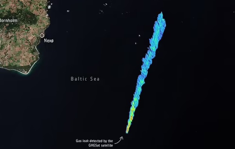 Scurgerea uriașă de gaze de la conducta Nord Stream 2 se vede din spațiu. Imagini din satelit cu fluxul de metan