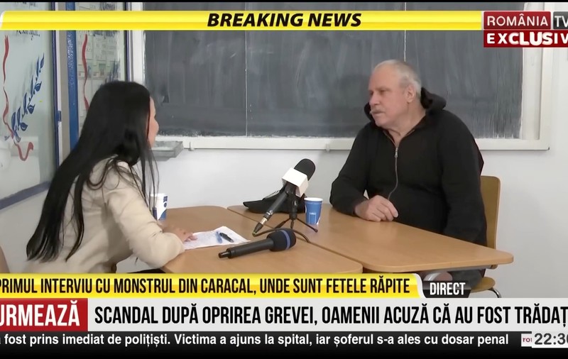 INTERVIU GREȚOS CU UN ASASIN. România TV l-a ajutat pe Dincă să-și propage teoria conspirației. Alexandra Măceșanu, la 112: „Vă rog, veniți repede că mi-e frică de el, m-a bătut!”. România TV: „Ce faceți, domnu‘ Dincă, cum sunteți?”