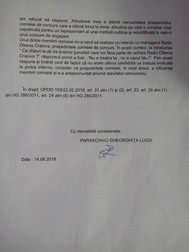 Contestația făcută de jurnalistă