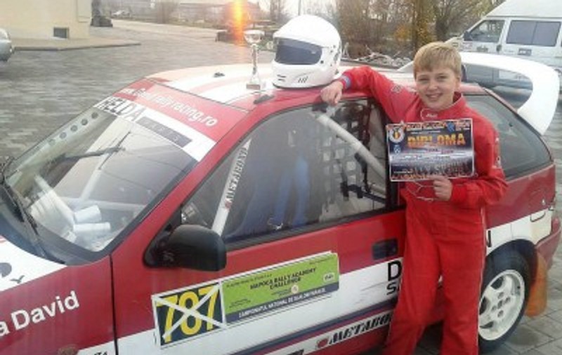 Povestea lui David Tarța, 12 ani, băimăreanul campion național la raliu. ”Inconștient!”