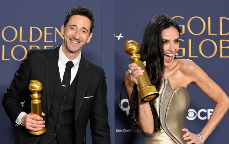 Globurile de Aur 2025. „The Brutalist”, cel mai bun film. Adrien Brody și Demi Moore, cei mai buni actori. Lista completă a câștigătorilor