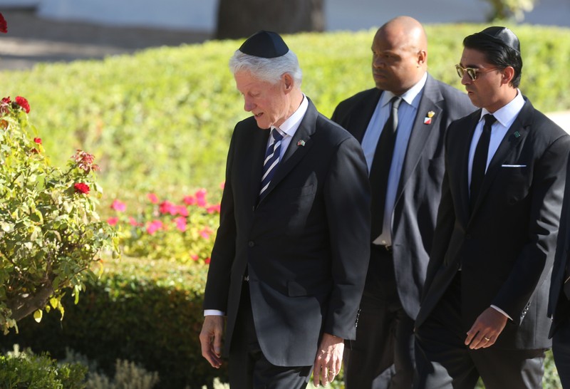 Bill Clinton, la ceremonia de inmormantare a lui Shimon Peres