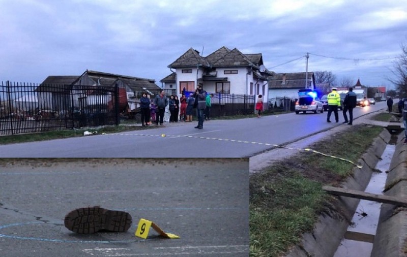 Un copil a murit într-un accident lângă Dej. S-a smuls din mâna mamei și a fost spulberat de o mașină