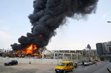 Incendiul din portul din Beirut | Foto: EPA