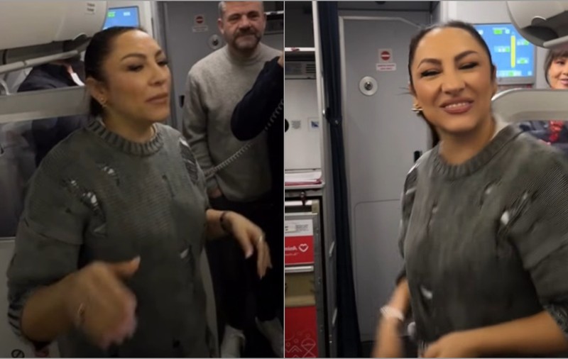 Ce a făcut Andra în avion la 10.000 de metri înălțime: „Gălăgie”! Reacțiile fanilor: „Plângere la compania aeriană”