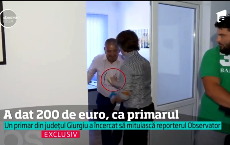 Un primar din Giurgiu a mituit un jurnalist de la Observator. Ce s-a întâmplat cu cei 200 de euro