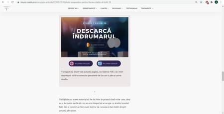 Îndrumarul publicat pe site-ul clinicii conține întreaga schemă de tratament alternativ propusă de Virgiliu Gheorghe