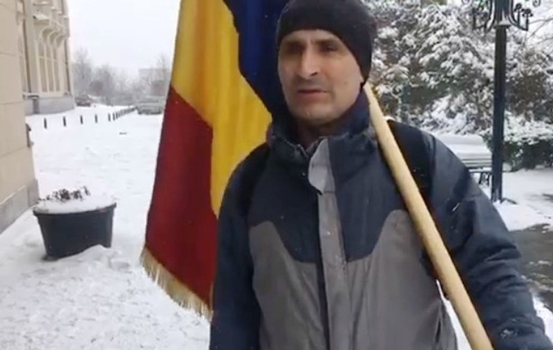 VIDEO. Grupul de unioniști orbi a plecat spre Chișinău pe viscol