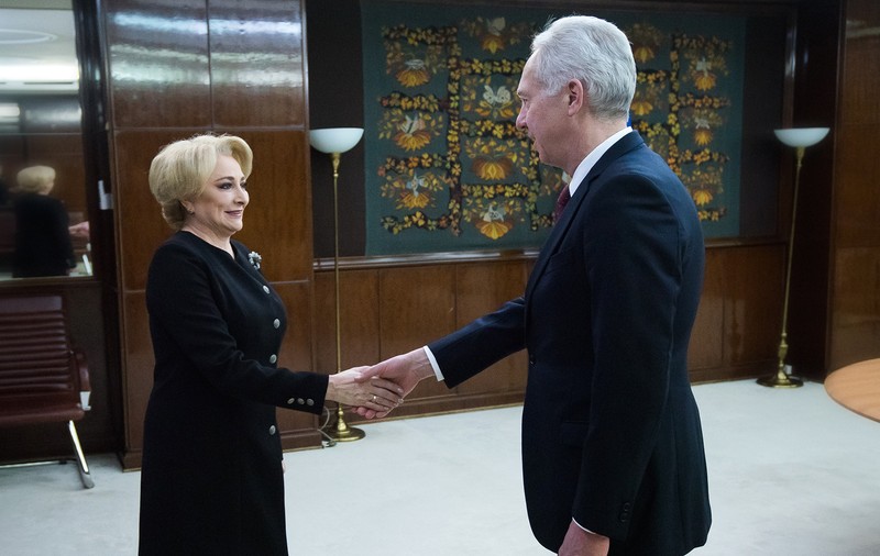 Subiectul justiției a fost discutat de Viorica Dăncilă și ambasadorul Hans Klemm