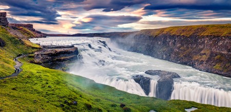 Cascada Gullfoss - obiective turistice în Islanda