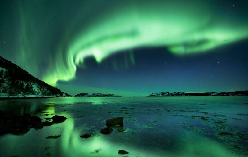 Aurora boreală a stins luminile în Islanda