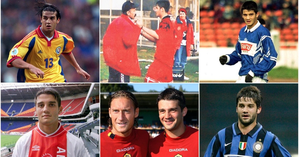 Imagini de arhivă cu echipele unde a jucat Chivu: naționala României, CSM Reșița, Universitatea Craiova, Ajax, Roma, Inter Milano