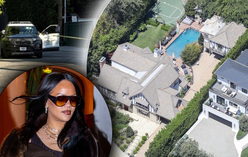 Momente de groază pentru Rihanna: Casa în care se afla vedeta, ținta unui atac armat. Imagini cu locuința