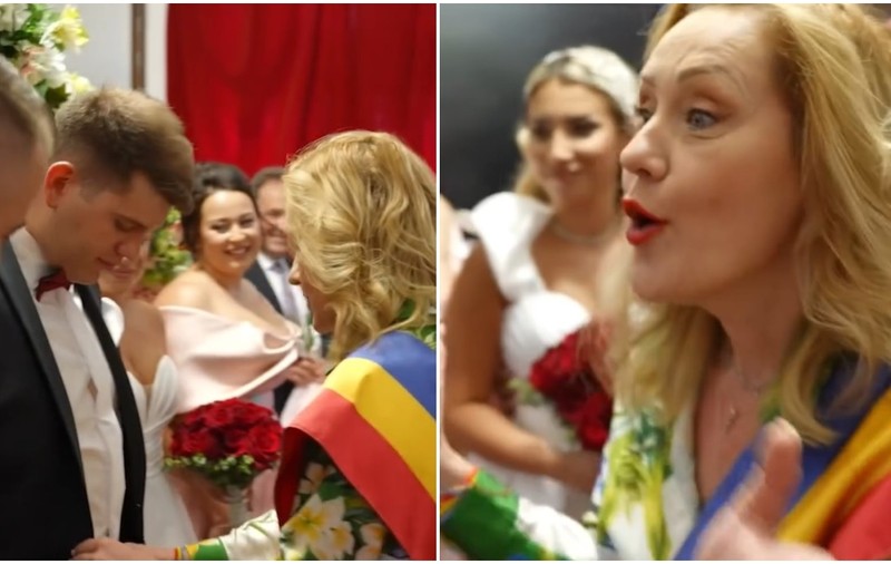 Elena Lasconi, video viral cu momentul în care oficiază o căsătorie și scandează „pup-o, pup-o!”: „Bravo mă, îmi plac bărbații hotărâți!”