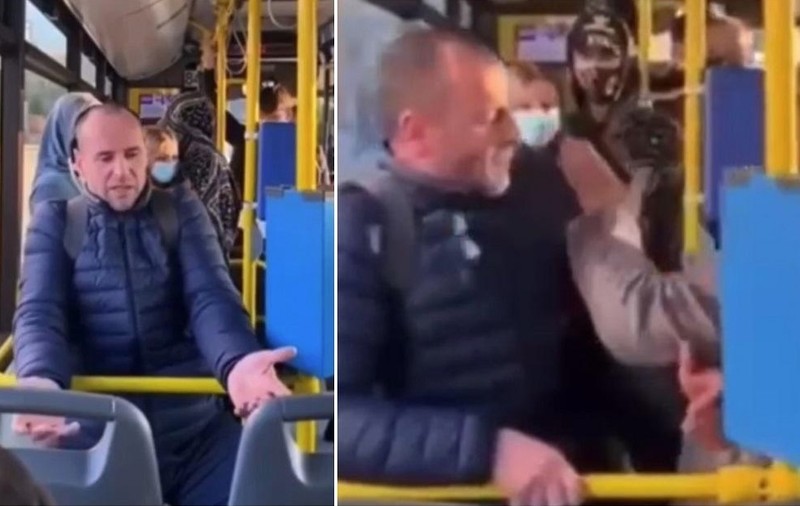 Bărbat din Cluj pălmuit de o femeie în autobuz pentru că nu purta mască de protecție anti-COVID