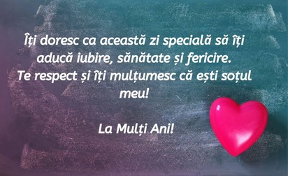 Urări de La Mulți Ani pentru soț!