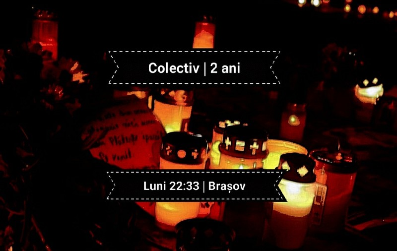 Victimele tragediei din Clubul Colectiv, comemorate în Piața Sfatului din Brașov