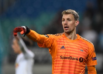 Andre Hansen a apărat poarta echipei Rosenborg, în 2015, când echipa norvegiană a eliminat Steaua din play-off-ului Europa League FOTO: EPA-EFE/FILIP SINGER