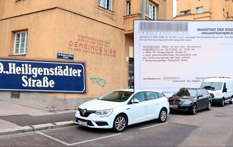 A parcat în fața casei și a fost sancționat sever imediat. Capcană de amenzi la Viena
