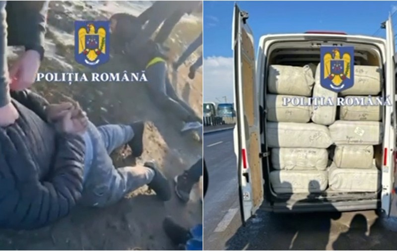Doi hoţi din București, prinşi în flagrant de poliţişti în timp ce spărgeau un depozit de haine din Ilfov. VIDEO