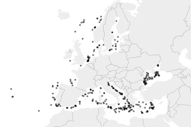 Detectările SkyTruth între iulie 2020 - decembrie 2021, doar în ape teritoriale | Ilustrație de Victoria Oliveres / ElDiarior.es