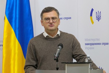 Minister of Foreign Affairs of Ukraine Dmytro Kuleba attends a joint briefing with Minister for Europe and Foreign Affairs of the French Republic Catherine Colonna, Kyiv, capital of Ukraine. September 27, 2022. Photo by Pavlo Bagmut/Ukrinform/ABACAPRESS.COM