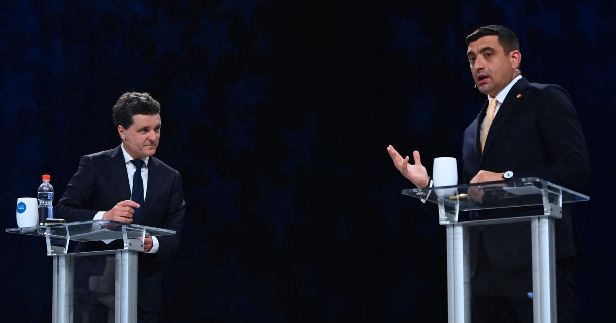 George Simion și Nicușor Dan la dezbatere electorală