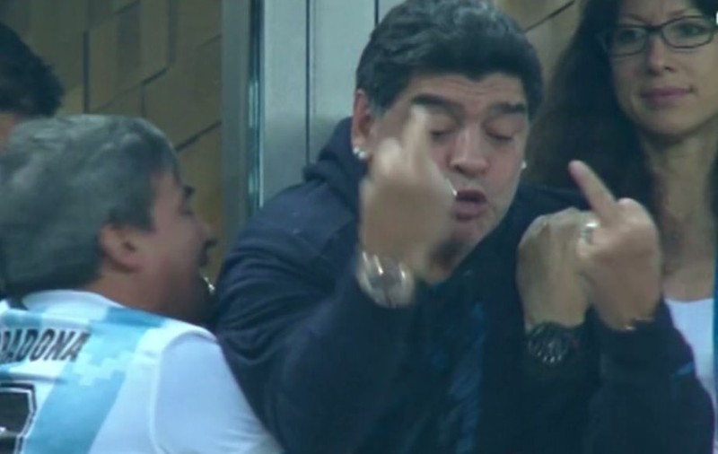 Explicația lui Maradona pentru reacțiile sale din timpul meciului Argentina - Nigeria, de la Campionatul Mondial de fotbal Rusia 2018