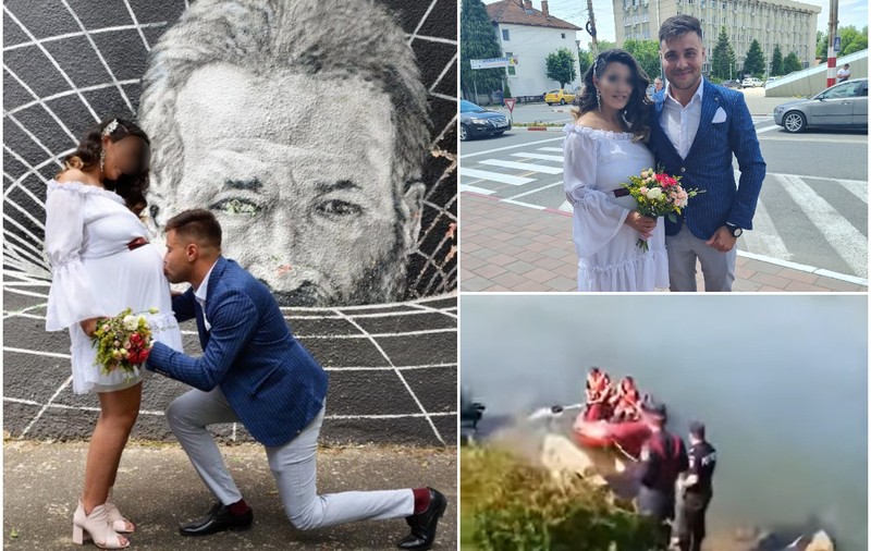 Laurențiu, tânărul dispărut în apele Jiului duminică, se cununase cu două zile înainte. Natalia, soția lui, e însărcinată